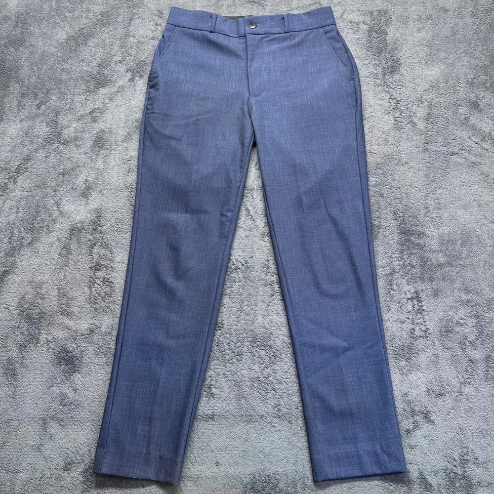 State And Liberty Athletic Fit Stretch Suit 2 Piece Blue Size 36R Pants 30x27